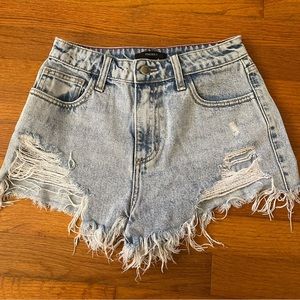 Denim cut off shorts